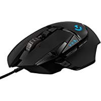 Logitech G502 HERO Ratón Gaming con Cable Alto Rendimiento- Captor HERO 25K- 25-600 DPI- RGB- Peso Personalizable- 11…